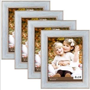 BOICHEN Picture Frames 8x10 Blue Set of 4 Pack